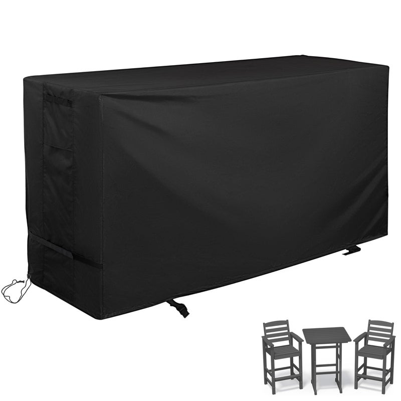 Starcrew Bar Height Patio Set Cover, Outdoor Bistro Set Cover, Protective Cover for Patio Swivel Bar Set/Outdoor High Stool Bistro Set/Outdoor Bar Table and Chairs Set/High Top Patio Set of 3 Pieces - Image 1